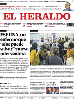 Cover of El Heraldo (Colombia)