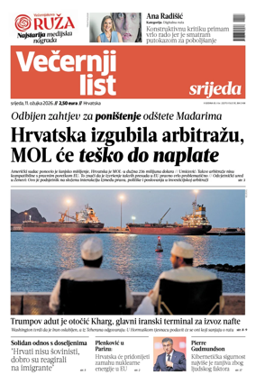 Cover of Vecernji list - Hrvatska