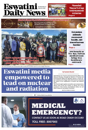 Cover of Eswatini Daily News