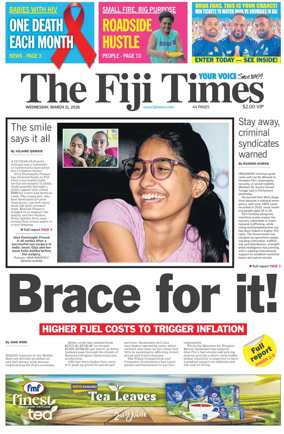 Cover of The Fiji Times