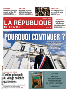 Cover of La Republique du Centre (Orleans - Loiret))
