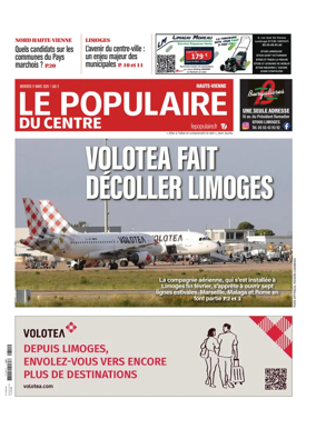 Cover of Le Populaire du Centre (Haute-Vienne)