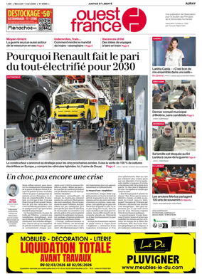 Cover of Ouest France (Auray)