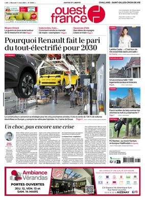 Cover of Ouest France (Challans / Saint-Gilles-Croix-de-Vie)