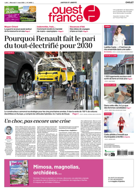 Cover of Ouest France (Cholet)
