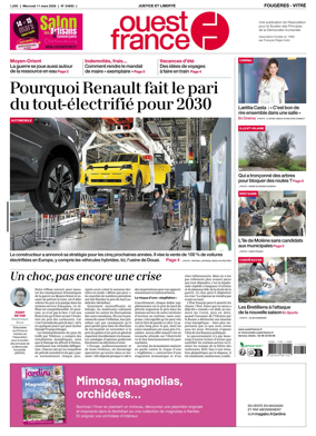 Cover of Ouest-France (Fougeres Vitre)