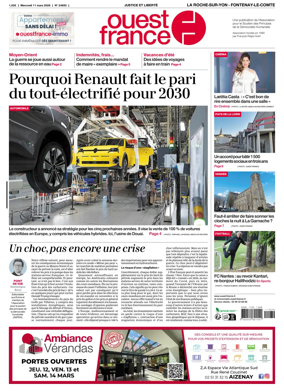 Cover of Ouest France (La Roche-sur-Yon - Fontenay-le-Comte)