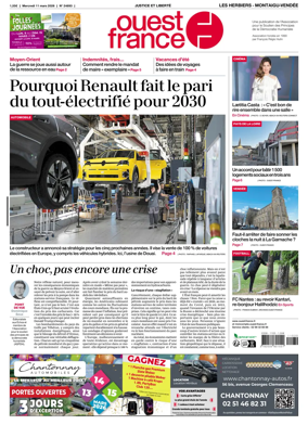 Cover of Ouest France (Les Herbiers / Montaigu)