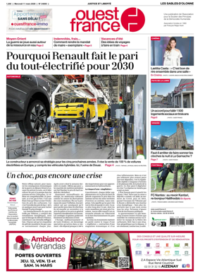 Cover of Ouest France (Les Sables-d'Olonne)