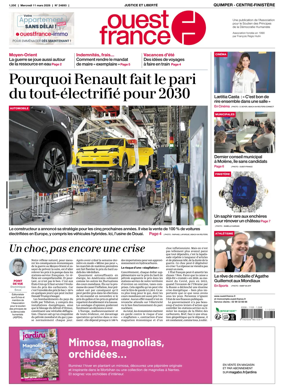 Cover of Ouest-France (Quimper Centre-Finistere)