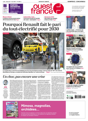 Cover of Ouest-France (Quimperle Concarneau)