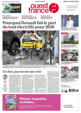 Cover of Ouest France (Redon / Pays de Vilaine)