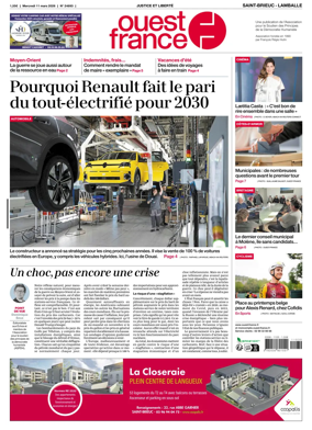 Cover of Ouest-France (Saint-Brieuc Lamballe)