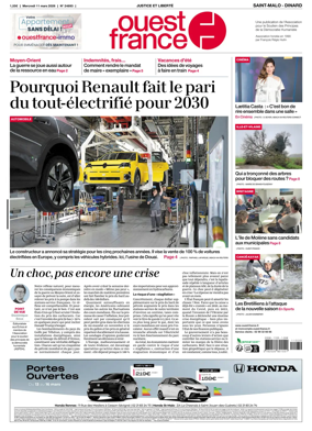 Cover of Ouest France (Saint-Malo)