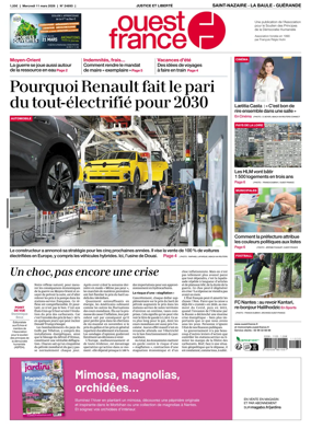 Cover of Ouest France (Saint-Nazaire La Baule Guerande)