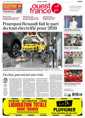 Cover of Ouest France (Vannes)