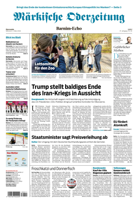 Cover of Markische Oderzeitung Eberswalde