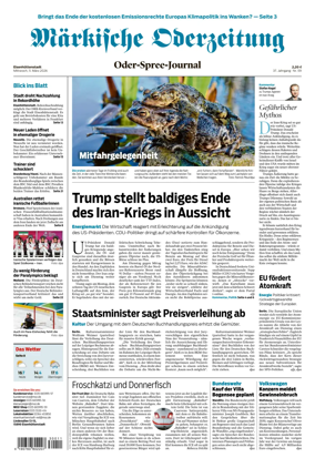 Cover of Markische Oderzeitung Eisenhuttenstadt