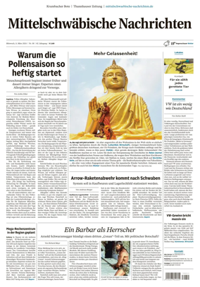 Cover of Mittelschwaebische Nachrichten