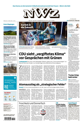 Cover of NWZ – Neue Wurttembergische Zeitung