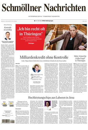 Cover of Ostthuringer Zeitung (Schmolln)