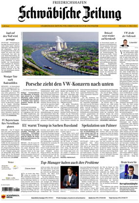 Cover of Schwabische Zeitung (Friedrichshafen)