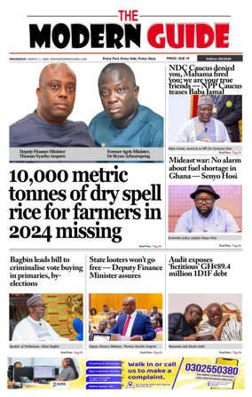 Cover of The Modern Guide Newspaper (Ghana)