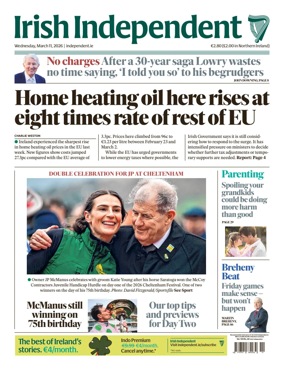 Cover of Irish Independent