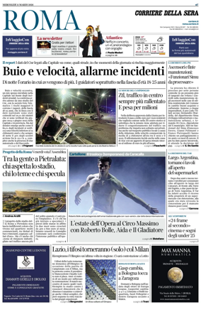 Cover of Corriere della Sera (Roma)