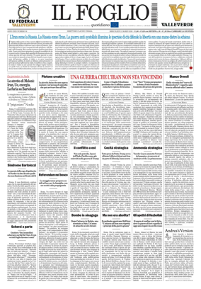 Cover of Il Foglio Quotidiano