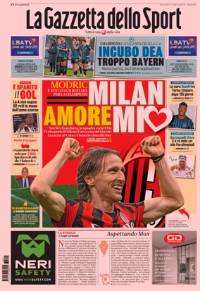 Cover of La Gazzetta dello Sport