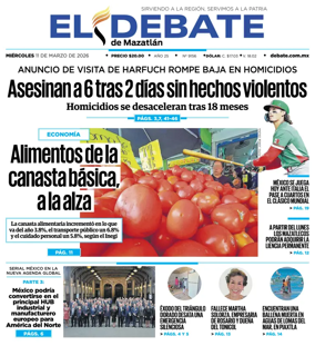 Cover of El Debate de Mazatlan