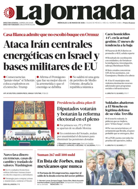 Cover of La Jornada