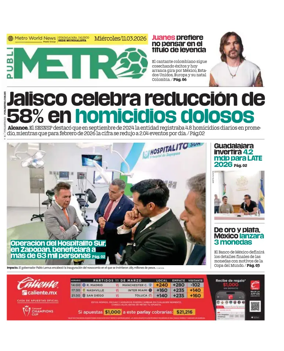 Cover of Publimetro Guadalajara