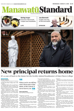 Cover of Manawatu Standard