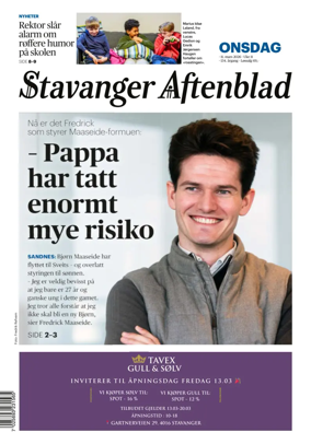 Cover of Stavanger Aftenblad