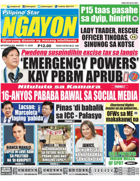 Cover of Pilipino Star Ngayon