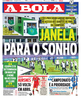 Cover of A BOLA (Portuguese)
