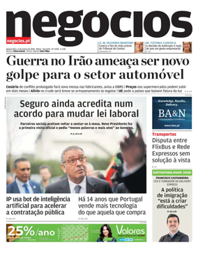 Cover of Jornal de Negocios