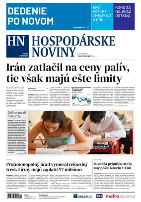 Cover of Hospodarske noviny