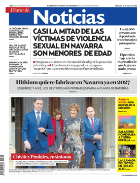Cover of Diario de Noticias (Spain)