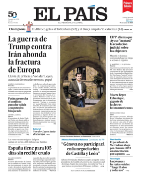 Cover of EL PAIS primera edicion