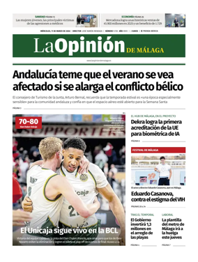 Cover of La Opinion de Malaga