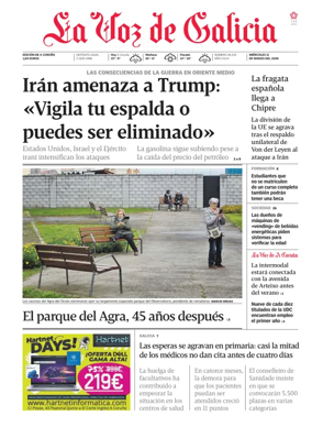 Cover of La Voz de Galicia (A Coruna)