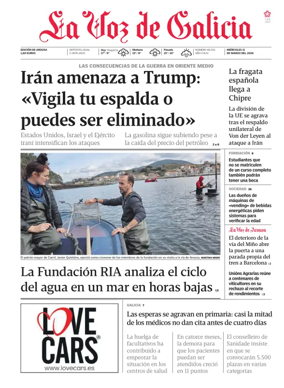 Cover of La Voz de Galicia (Arousa)