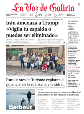 Cover of La Voz de Galicia (Deza)