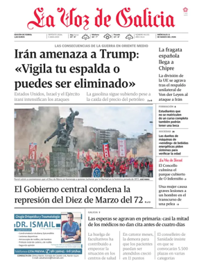 Cover of La Voz de Galicia (Ferrol)