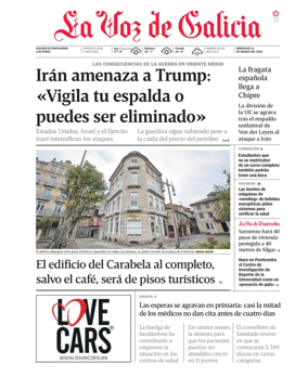 Cover of La Voz de Galicia (Pontevedra)