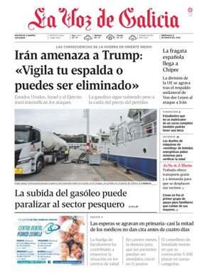 Cover of La Voz de Galicia (Viveiro)