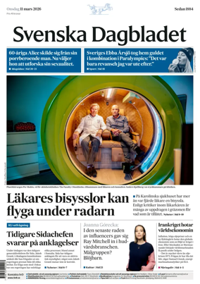 Cover of Svenska Dagbladet